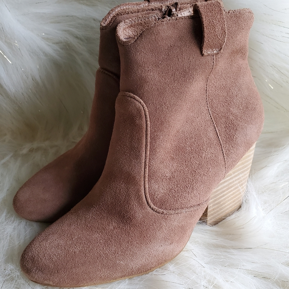 Jeffrey Campbell Tan Suede Booties